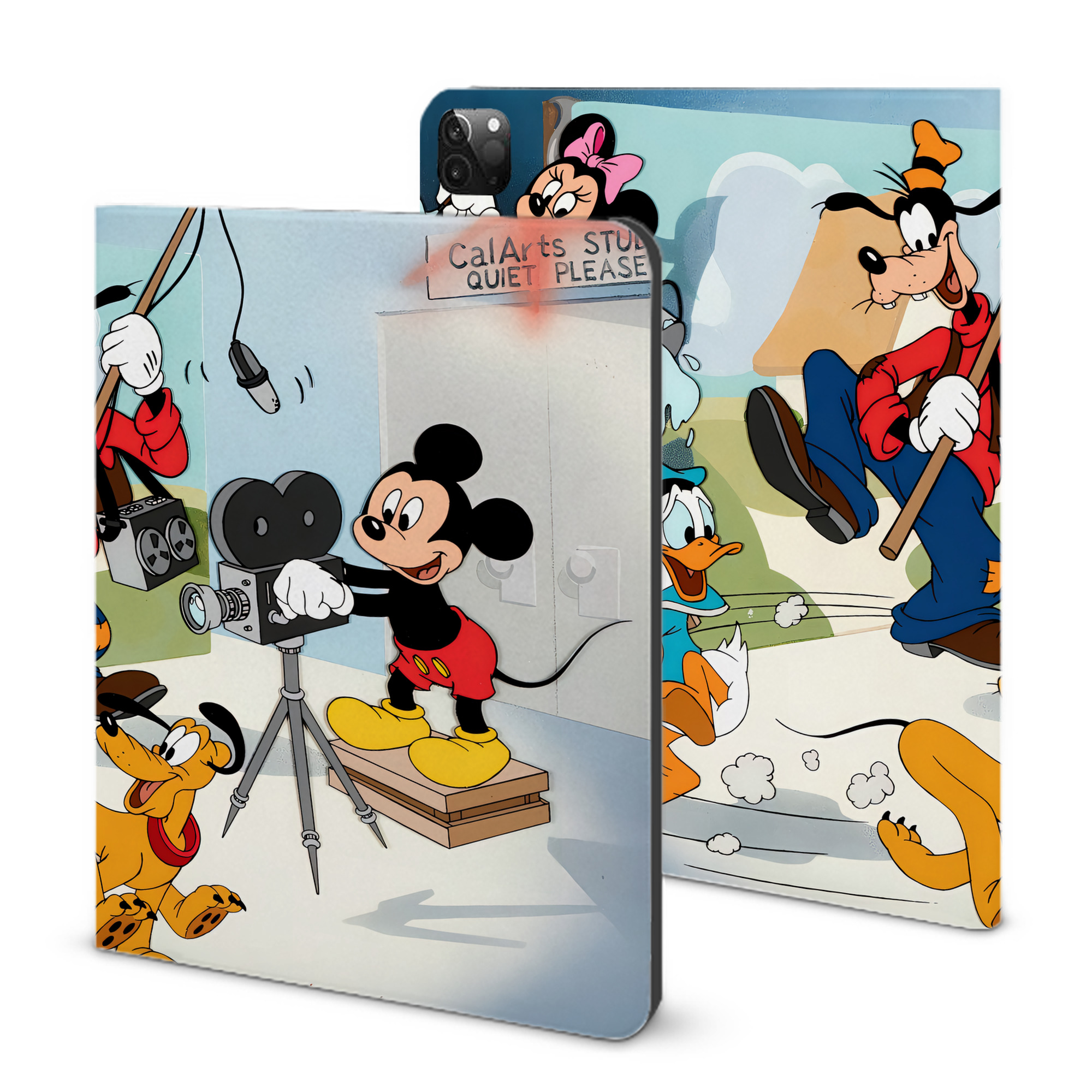 （画像用） ミッキーマウス Mickey Mouse IPadケース ペンホルダー付き ブックスタイルデザイン